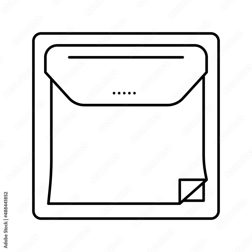 notes dispenser line icon vector illustration notes dispenser line icon vector illustration