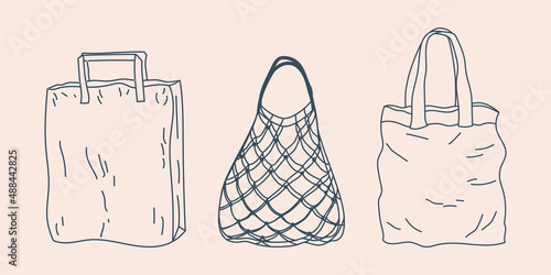 Shopper, net bag, paper bag, tote bag