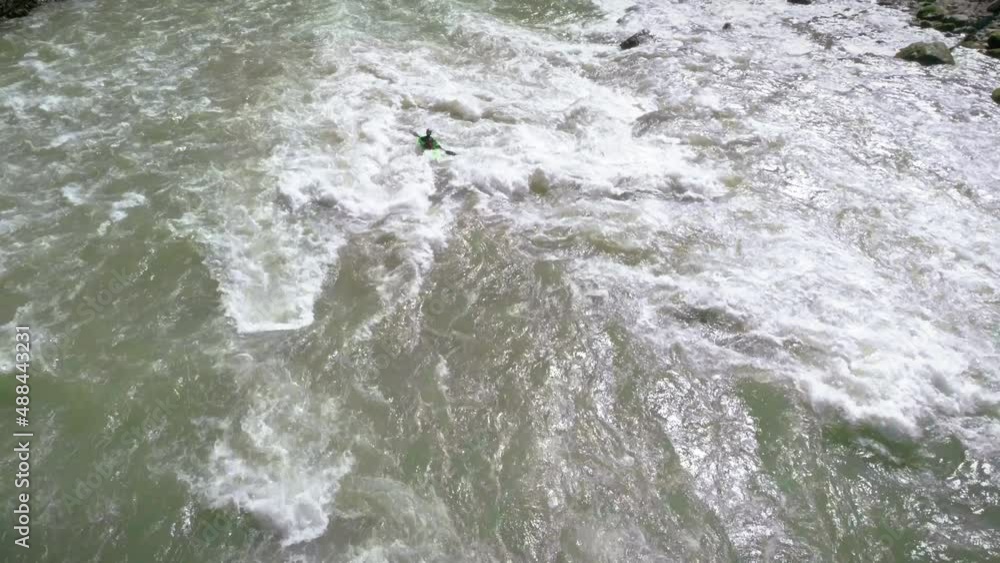 Slow Motion Kayaking Aerial Background Slow Motion Kayaking Aerial Background