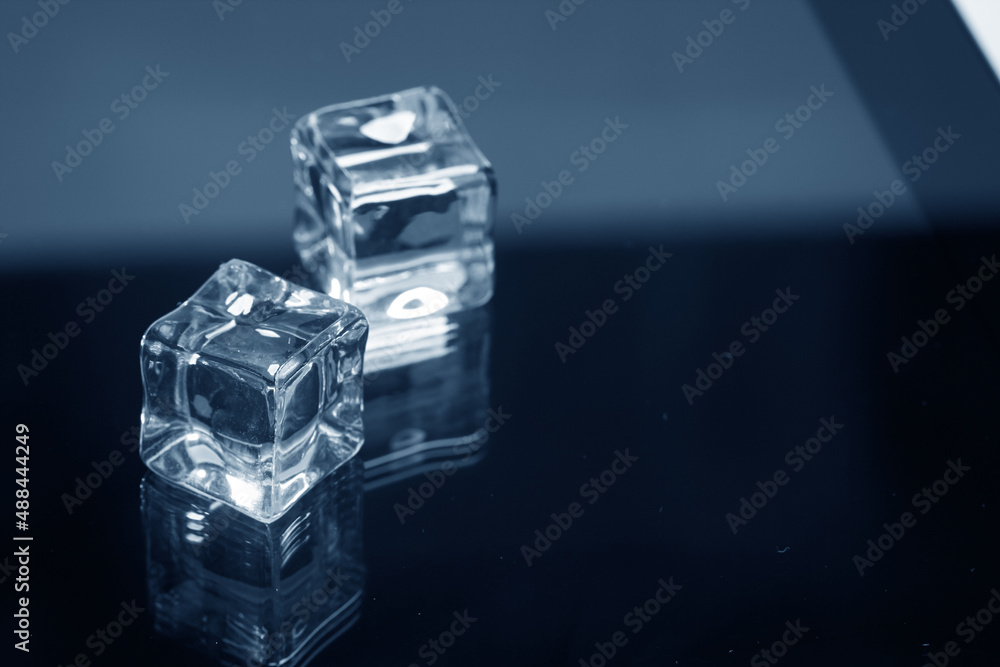 ice cubes on the glass ice cubes on the glass