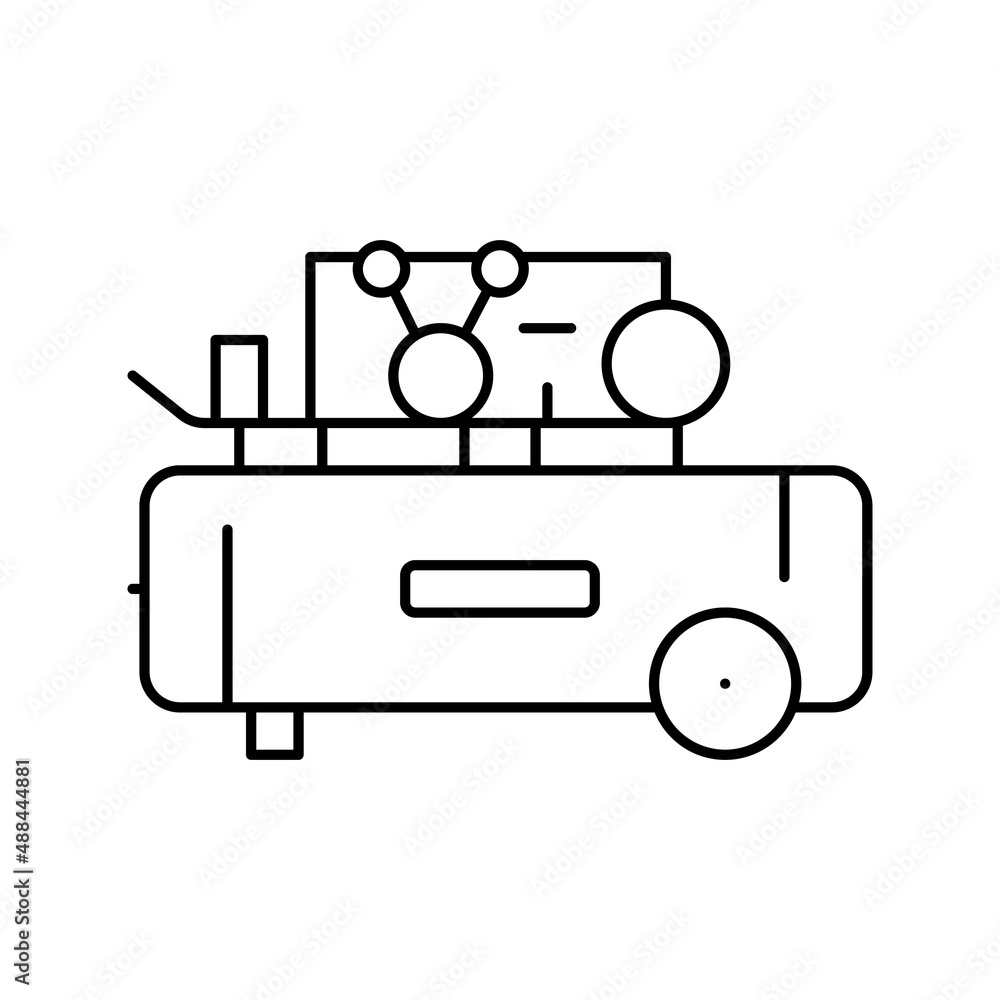 piston air compressor line icon vector illustration piston air compressor line icon vector illustration