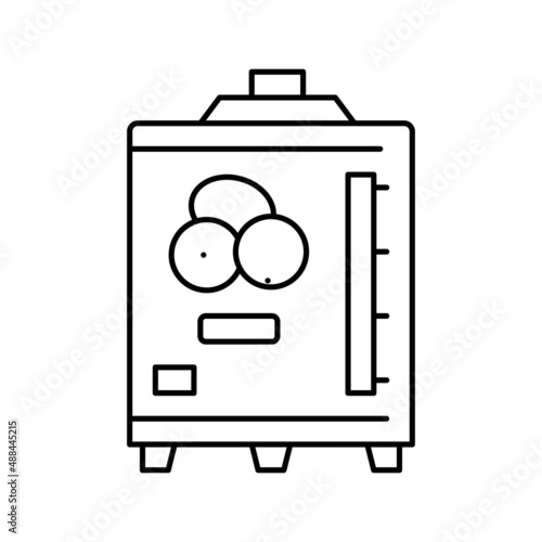 repository industry machine for olive line icon vector illustration