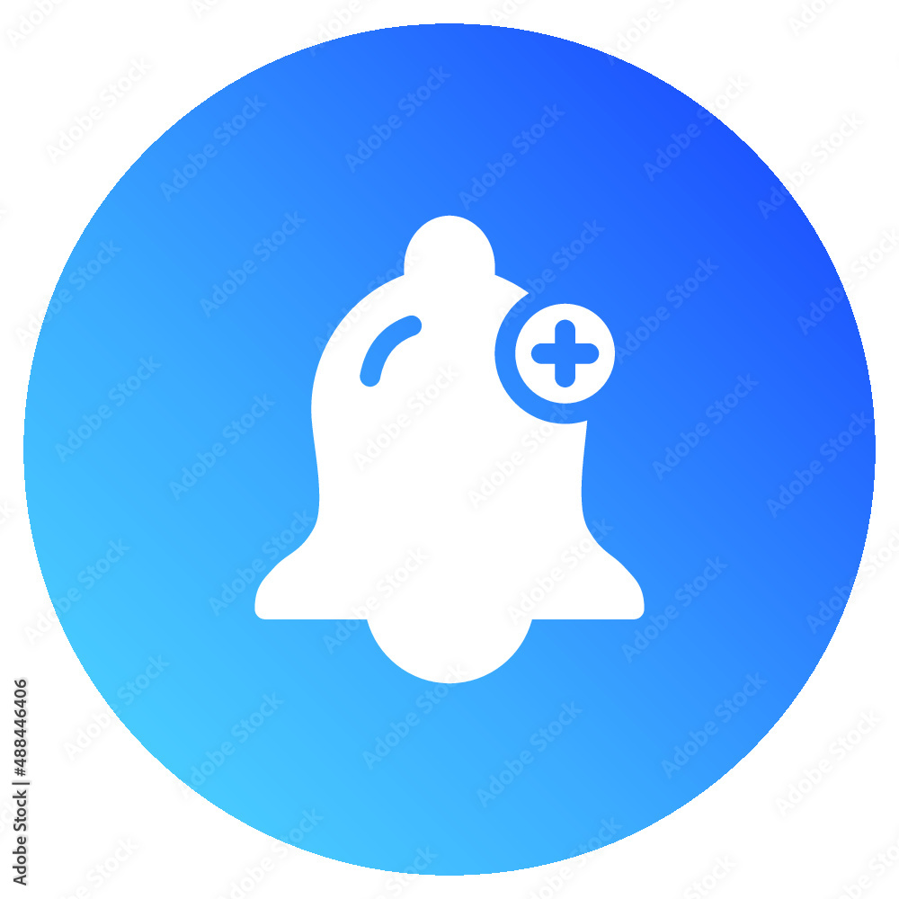 Illustration of Bell Notification button design icon Illustration of Bell Notification button design icon