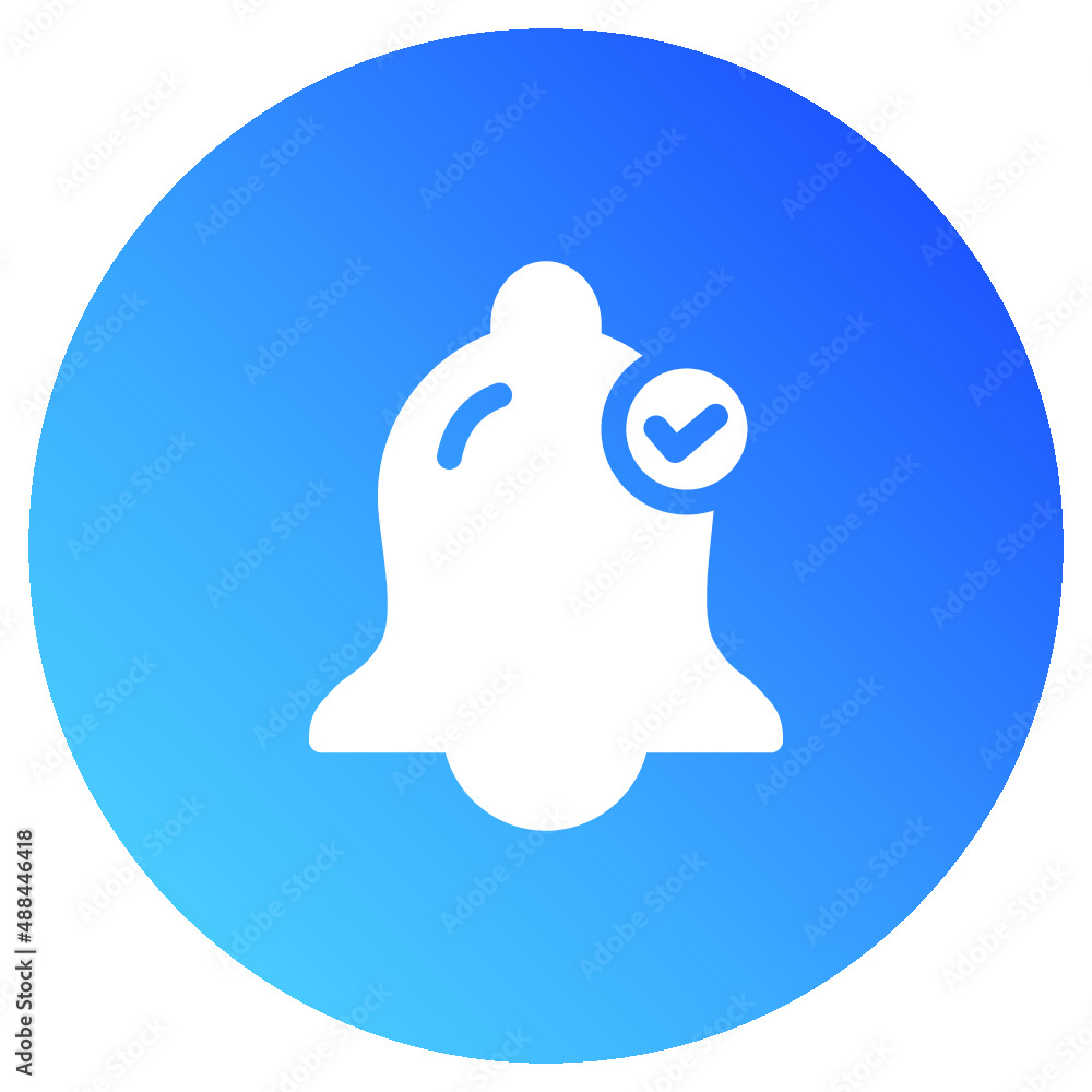 Illustration of Bell Notification button design icon Illustration of Bell Notification button design icon