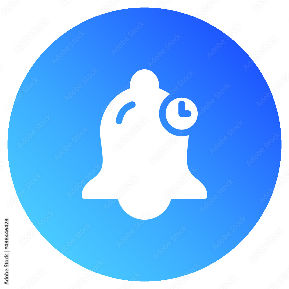 Illustration of Bell Notification button design icon Illustration of Bell Notification button design icon
