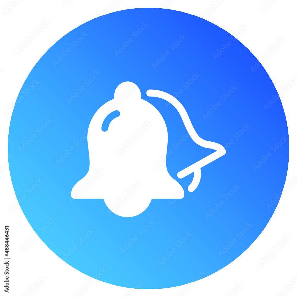 Illustration of Bell Notification button design icon Illustration of Bell Notification button design icon