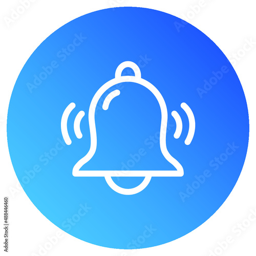 Illustration of Bell Notification button design icon