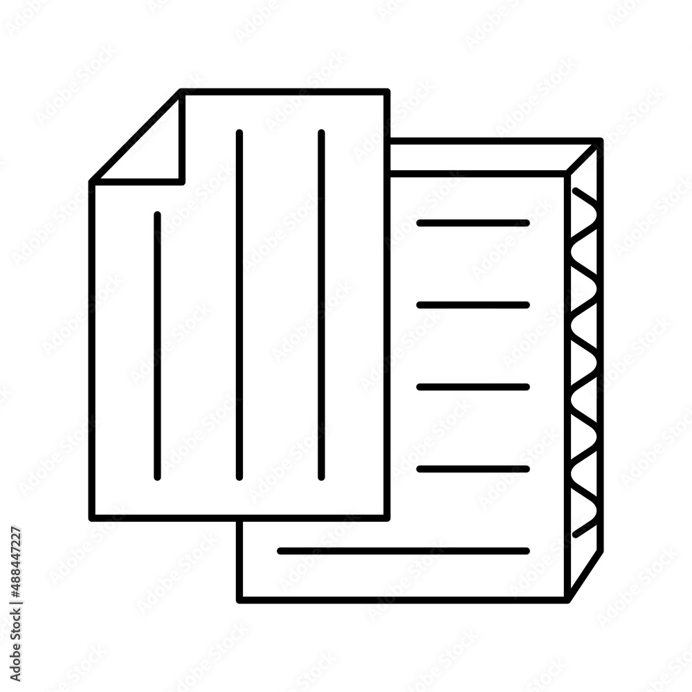cardboard paper list line icon vector illustration cardboard paper list line icon vector illustration