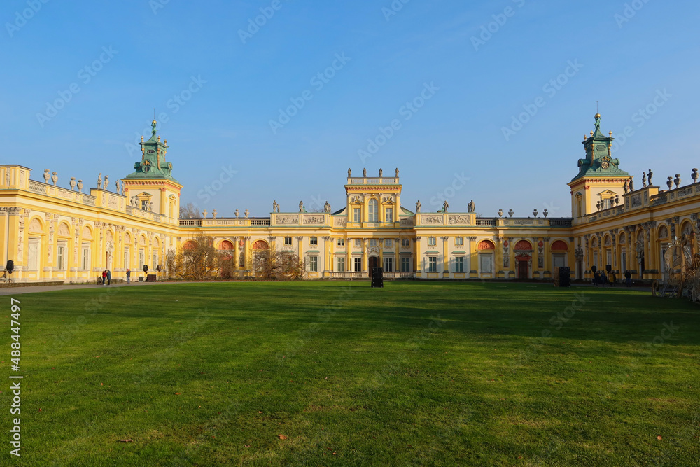 Wilanow Palace - King John III Palace, Wilanow, Poland. Former royal palace located in the Wilanów district of Warsaw, Poland