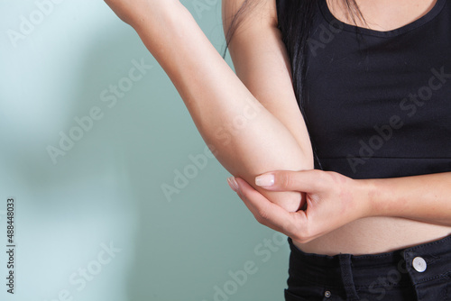a young girl's arm hurts
