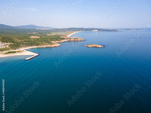 Fototapeta Naklejka Na Ścianę i Meble -  Amazing Aerial view of Arkutino beach, Bulgaria