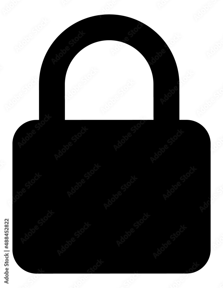 Lock Flat Icon Isolated On White Background Lock Flat Icon Isolated On White Background