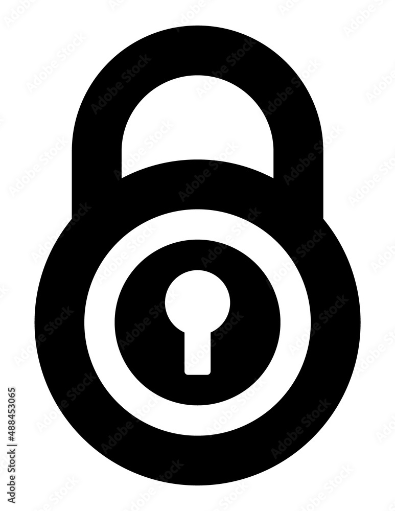 Lock Flat Icon Isolated On White Background Lock Flat Icon Isolated On White Background