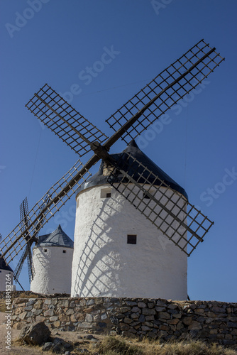 Windmills of Cervantes Don Quixote in Consuegra. Castile La Mancha, Spain, Europe