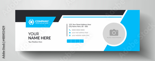Clean and simple corporate business email signature or email footer template 