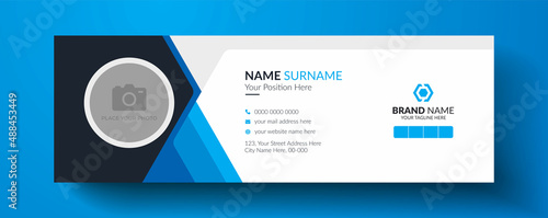Modern and minimalist email signature or email footer template