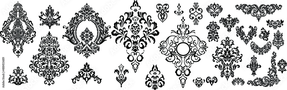Set of ornate vector ornaments