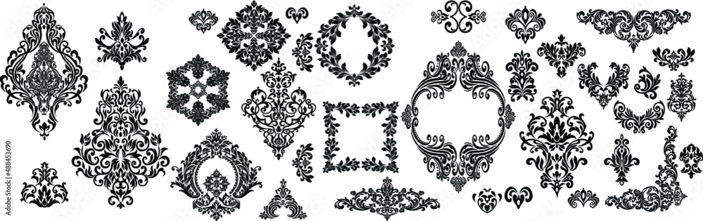 Set of ornate vector ornaments Set of ornate vector ornaments