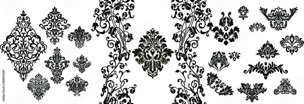 Set of ornate vector ornaments