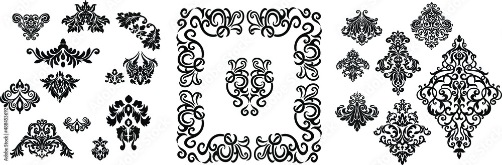 Set of ornate vector ornaments Set of ornate vector ornaments