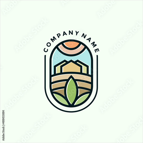 Modern farm logo design for your company or business