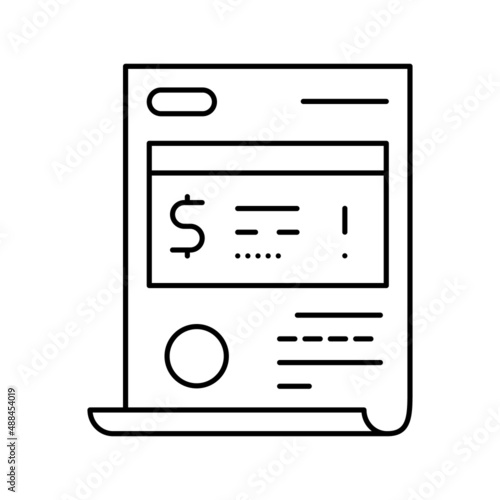 penalty law dictionary line icon vector illustration