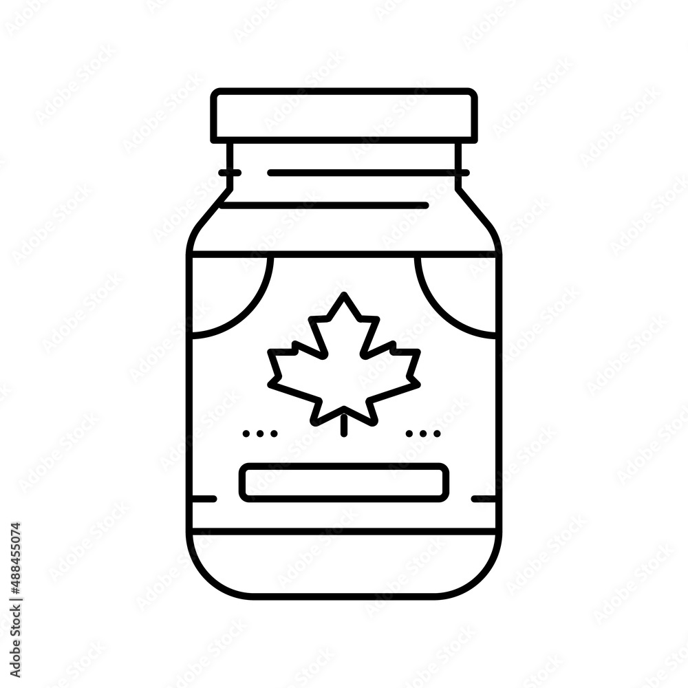 maple butter bottle line icon vector illustration maple butter bottle line icon vector illustration