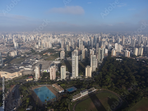 how big is this metropole, aerial view, drone megalopole São Paulo, Brazil