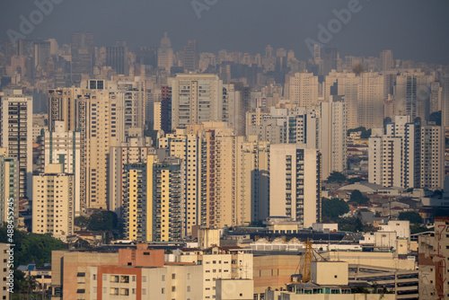 how big is this metropole, aerial view, drone megalopole São Paulo, Brazil photo