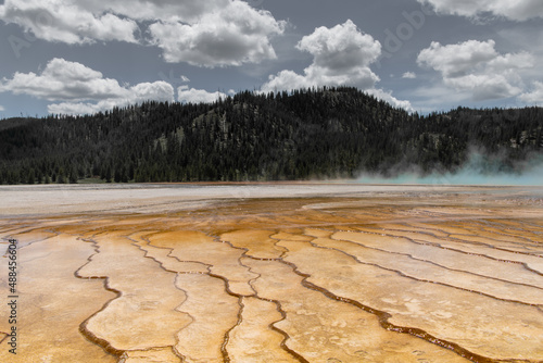 Orange Mud Layers of Yellowstone photo