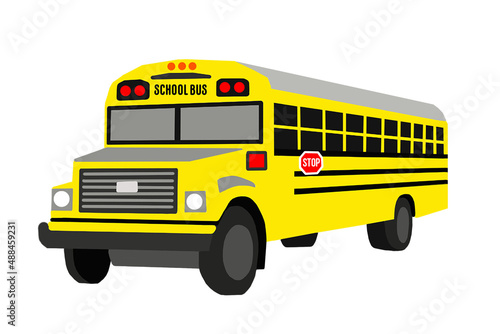 School bus, crop of image