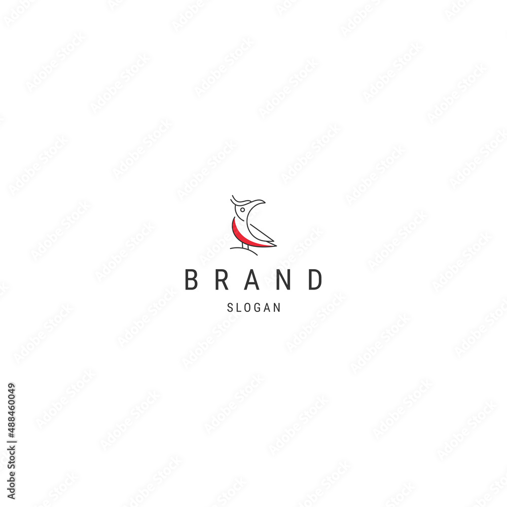 Bird line logo icon design template Bird line logo icon design template