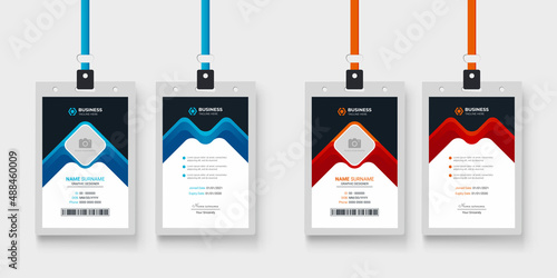 Modern and creative corporate company employee id card design  |  Identity card design for your office staff