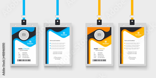Clean and simple company employee identity card design  |  id card design for your office staff