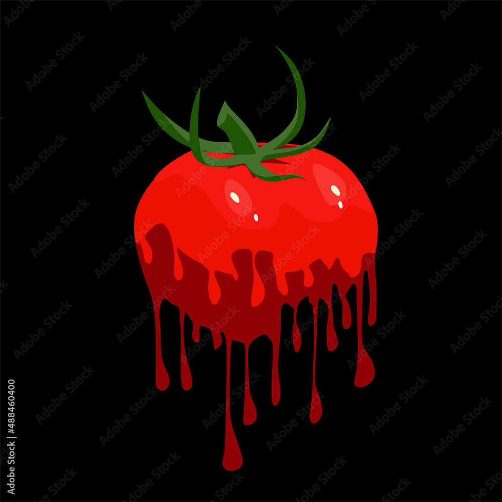 Tomato melted for illustation logo and icon Tomato melted for illustation logo and icon
