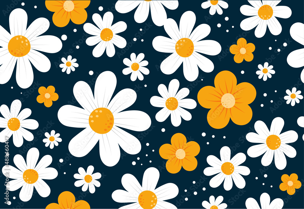Flowers seamless pattern Flowers seamless pattern