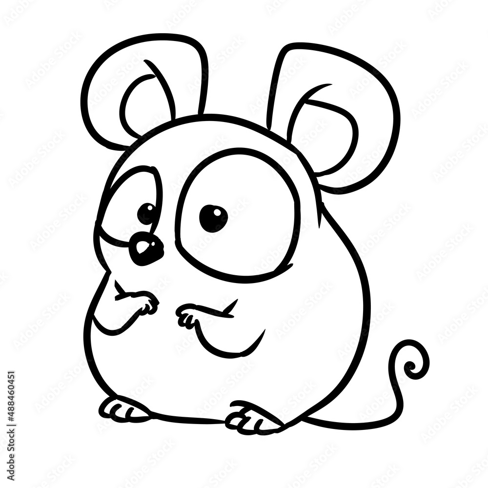 Little character mouse animal illustration cartoon coloring Little character mouse animal illustration cartoon coloring