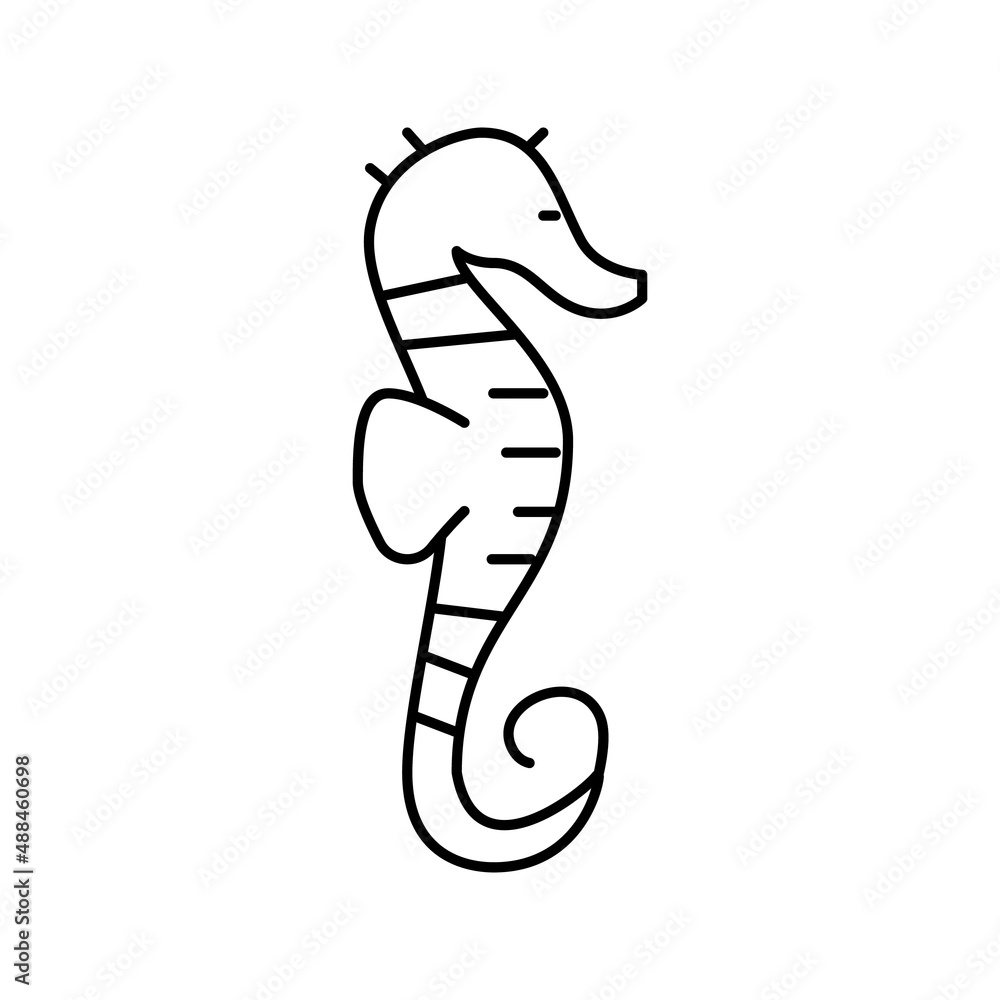 Fototapeta premium skate ocean line icon vector illustration