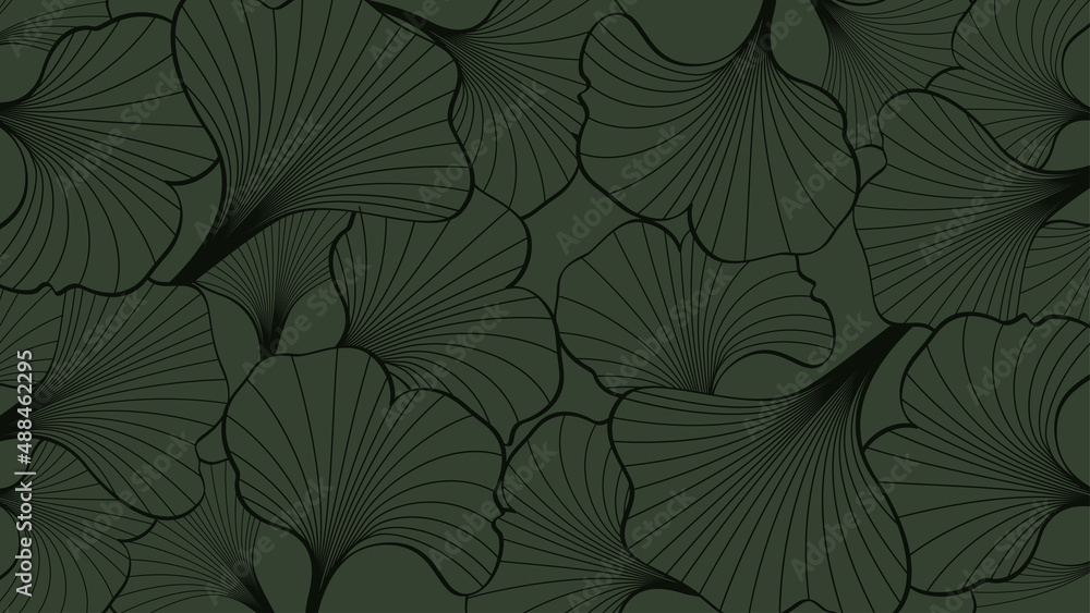 ginkgo leaf desktop banner background