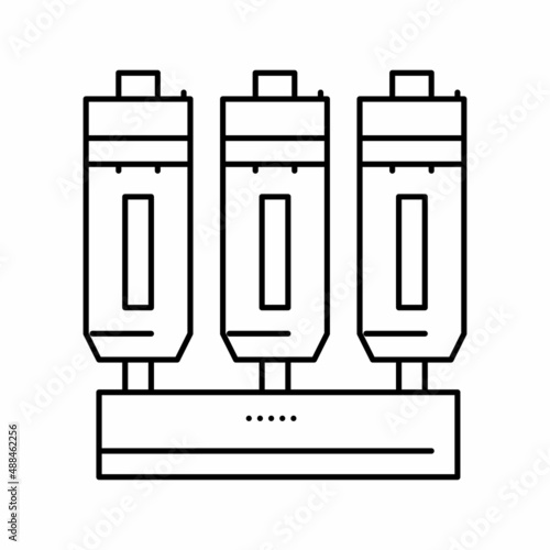 refining olive line icon vector illustration