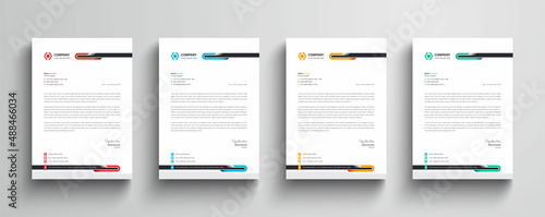 Modern and minimalist corporate company business letterhead template