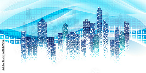 ビル　建物　都会　背景