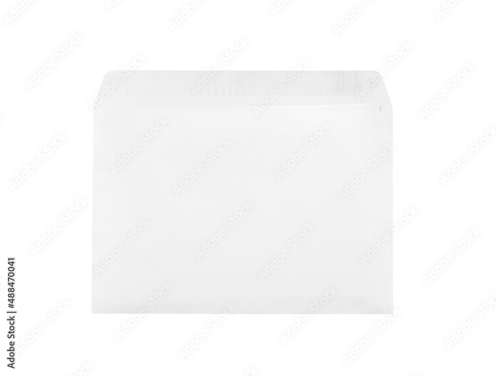 One simple paper envelope isolated on white One simple paper envelope isolated on white