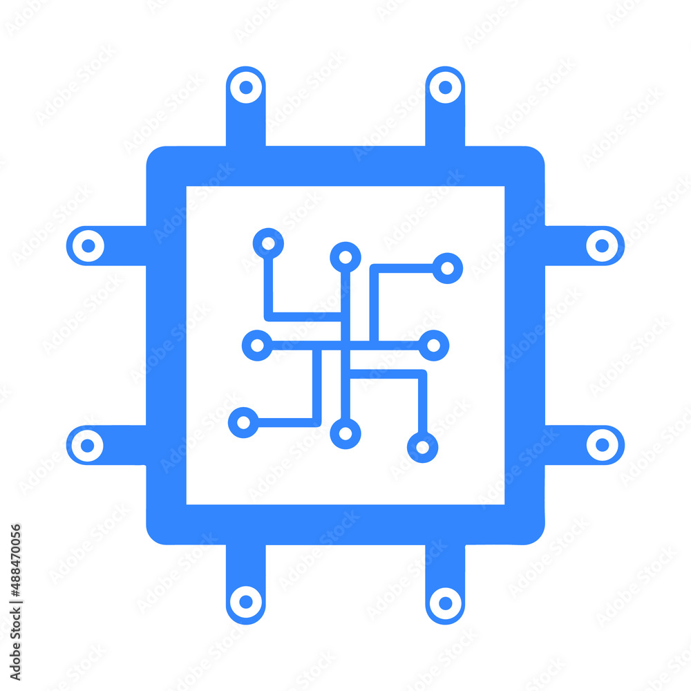 Computer or processor cpu icon Computer or processor cpu icon