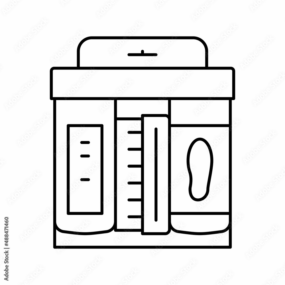 cleaning shoe care kit line icon vector illustration cleaning shoe care kit line icon vector illustration