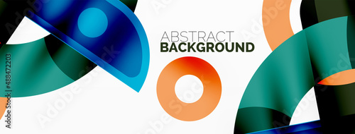 Color geometric stripes, lines abstract background. Minimal geometric template for wallpaper, banner, presentation