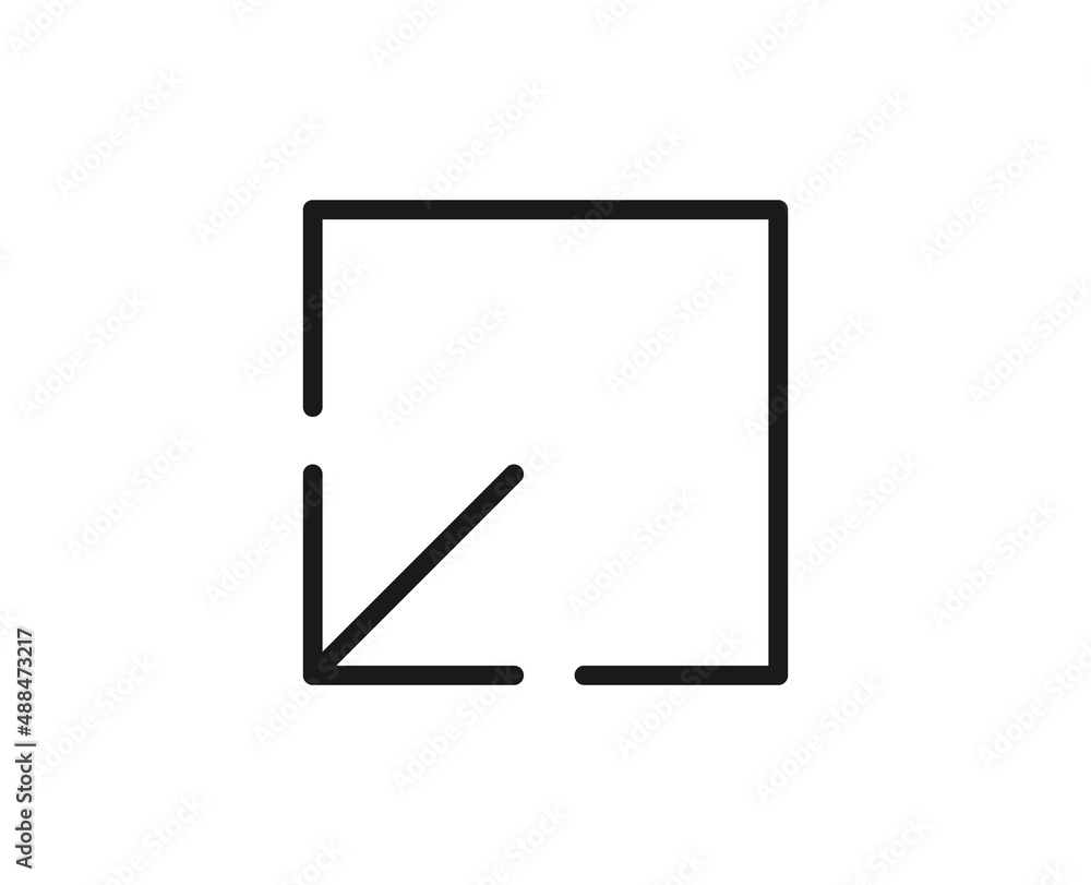 Black line icon on white background