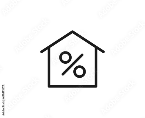 Constraction line icon on white background