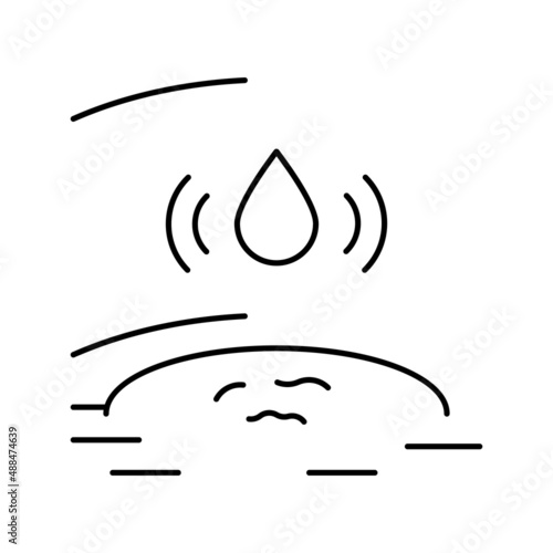 swelling health medical problem line icon vector illustration