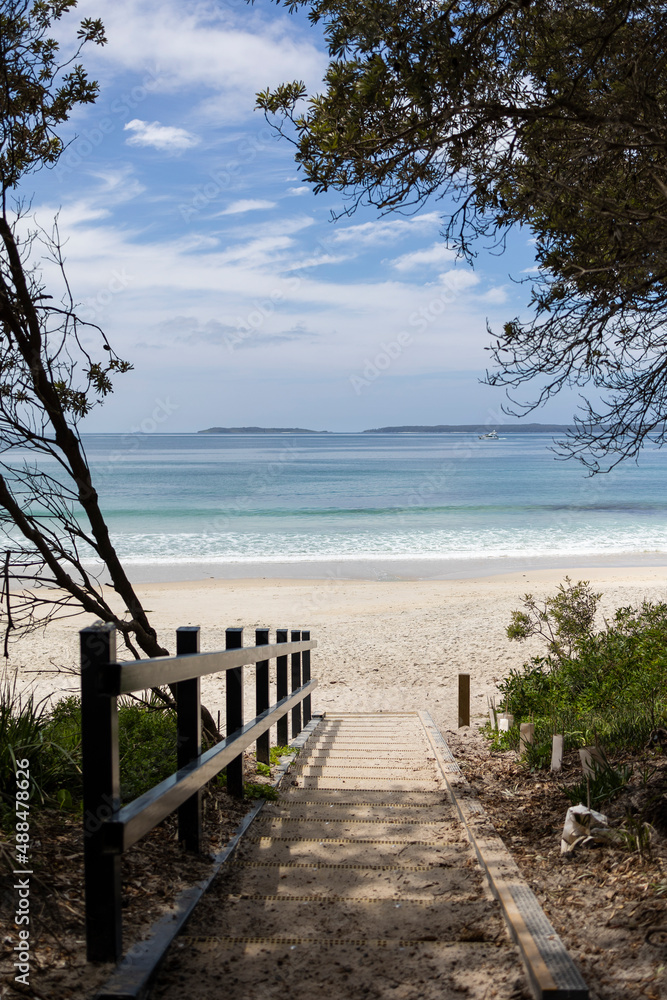 A walkway down to Nelson's Beach, NSW Australia